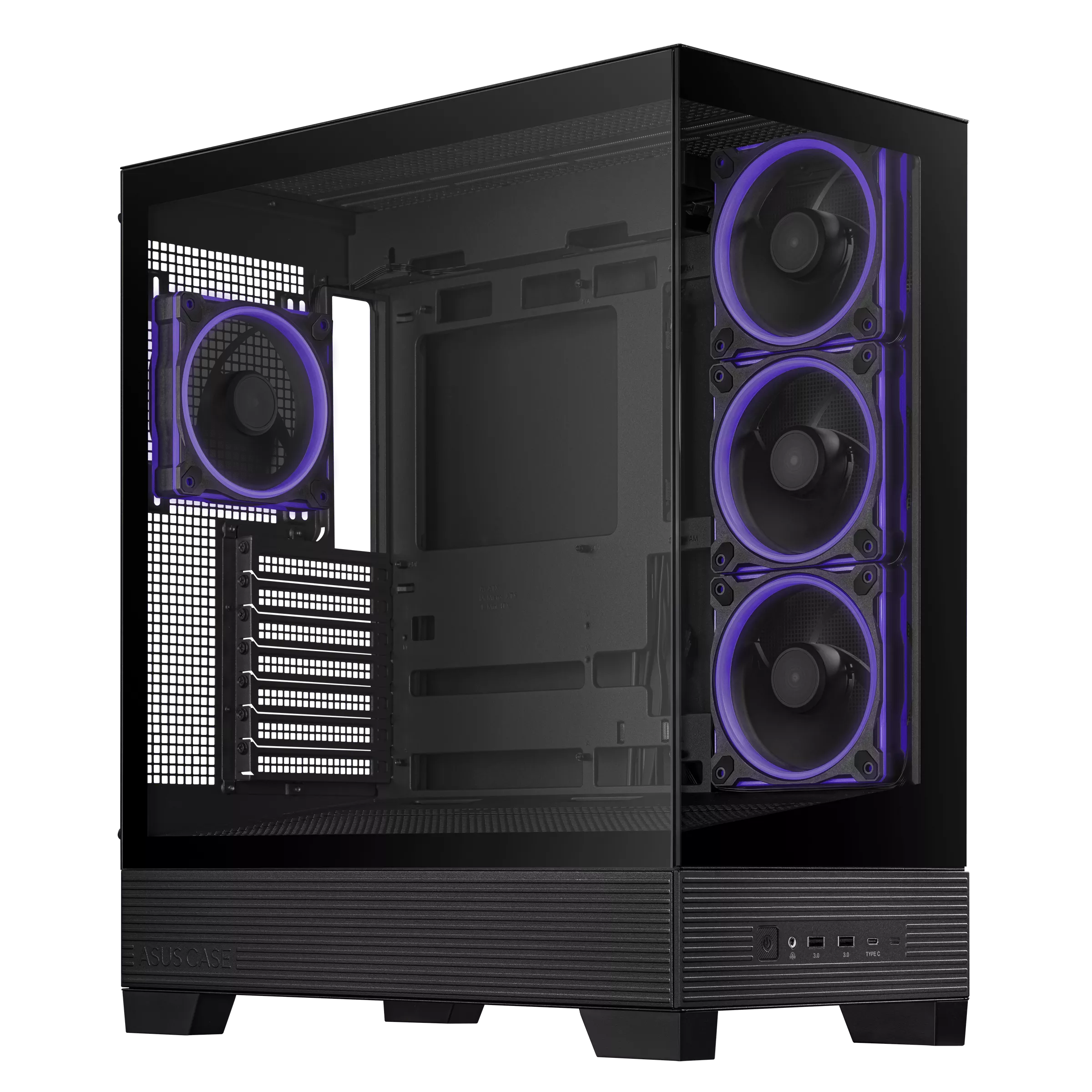 GABINETE ASUS A31 PLUS TG ARGB BLACK V TEMPLADO