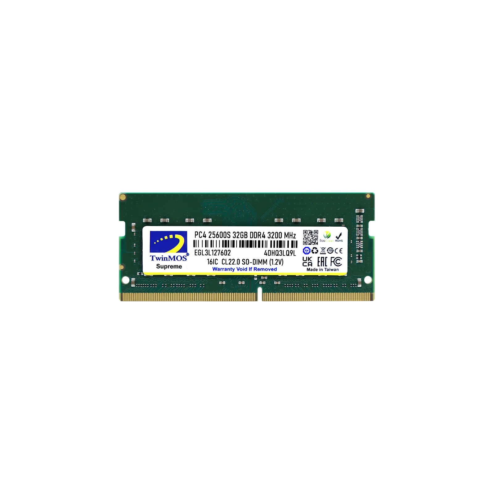 MEMORIA SODIMM 16GB DDR4 3200MHZ TWINMOS TMMDD416GB3200N