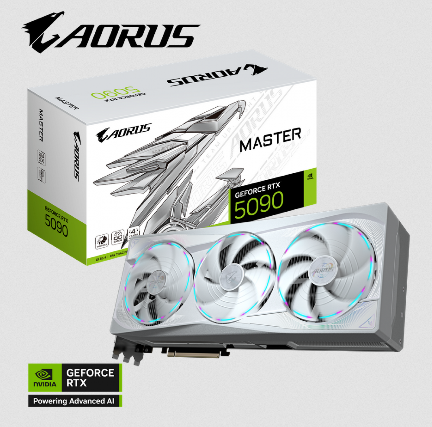 PLACA DE VIDEO GIGABYTE RTX 5090 AORUS MASTER ICE 32GB (WHITE)