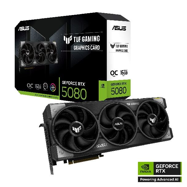 ASUS GEFORCE RTX 5080 TUF GAMING OC EDITION 16G (16GB GDDR7)