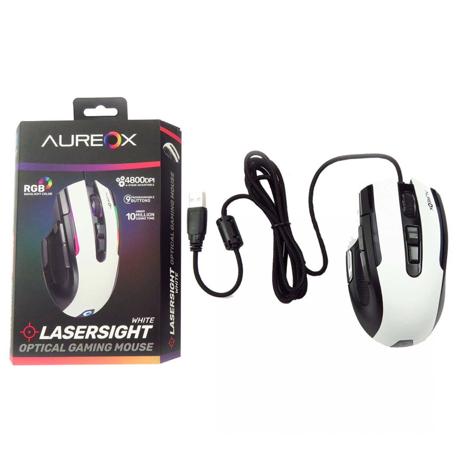 AURICULAR AUREOX MOUSE GAMER LASERSIGHT