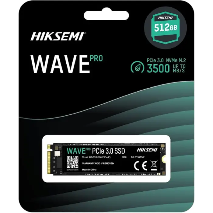 DISCO SOLIDO 512GB HIKSEMI WAVE 2280 M.2 NVME SSD GEN3 2500MB/S SIMIL 500GB HS-SSD-WAVE(P)(STD)/512G/PCIE3/WW