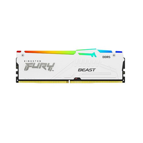 Memoria DDR5 Kingston 16Gb 5600 MHz FURY BEAST WHITE RGB (3886)