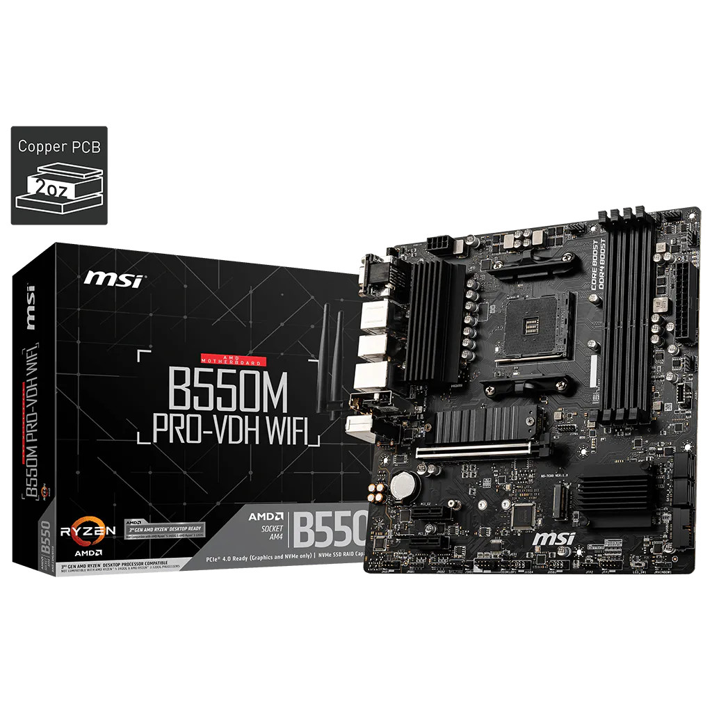 MOTHER MSI B550M PRO-VDH WIFI DDR4 AM4