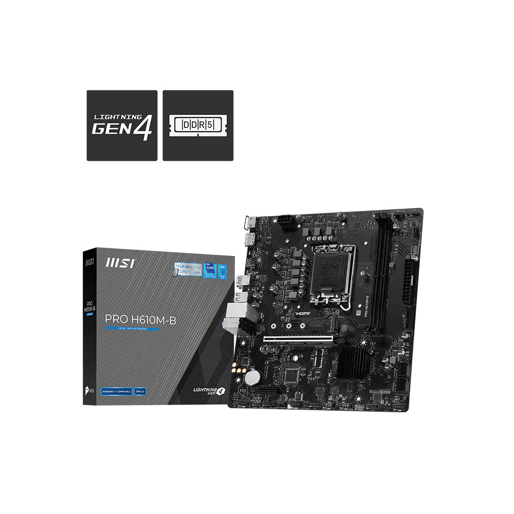 MOTHER MSI PRO H610M-B LGA DDR5 S1700