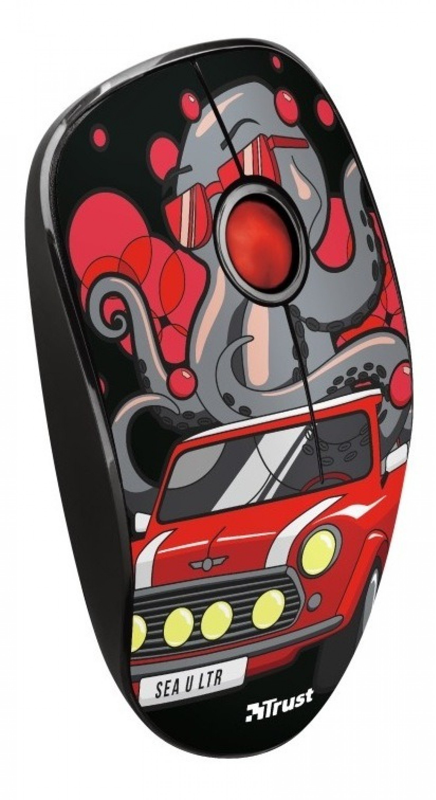 MOUSE TRUST SKETCH SILENT WIRELESS RED - Imagen 3