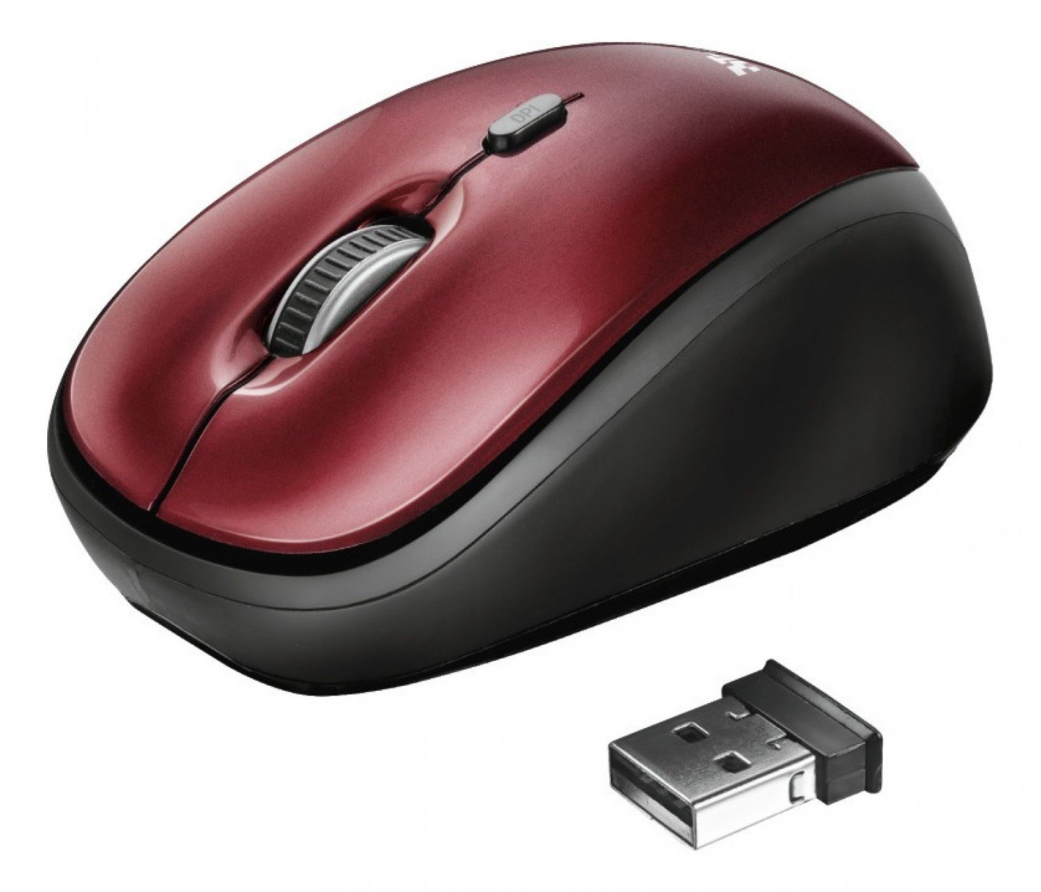 MOUSE TRUST YVI WIRELESS ECO RED - Imagen 2