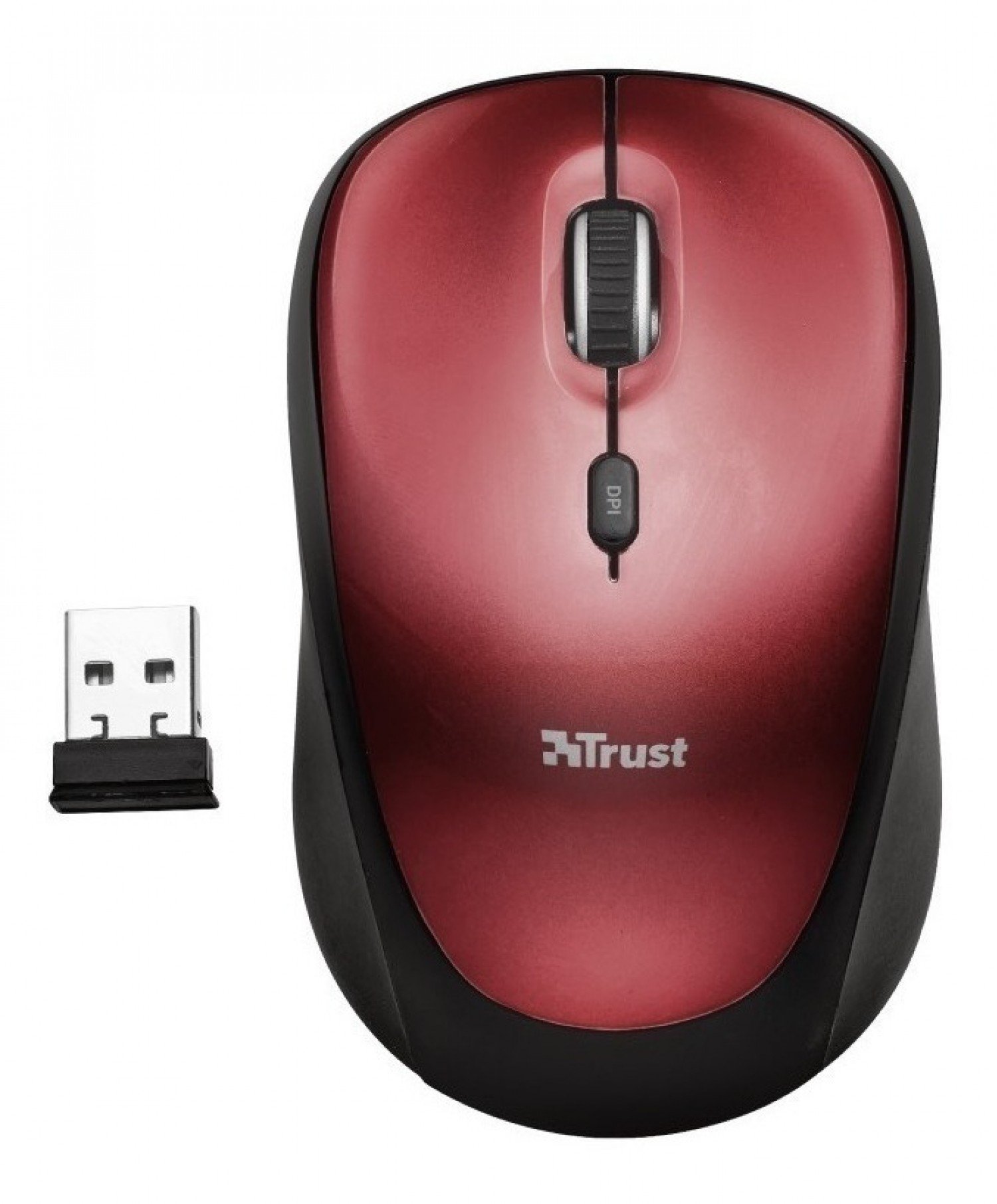 MOUSE TRUST YVI WIRELESS ECO RED - Imagen 3