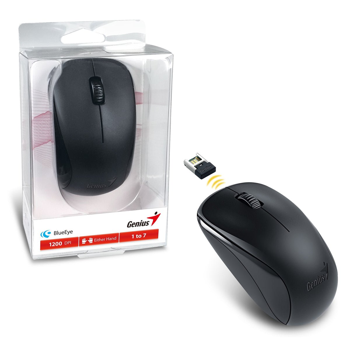 MOUSE GENIUS NX-7000 BLACK WIRELESS