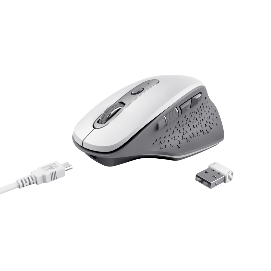 MOUSE TRUST OZAA+MULTI-CONNECT WIRELESS WHITE - https://enjoycomputer.com.ar