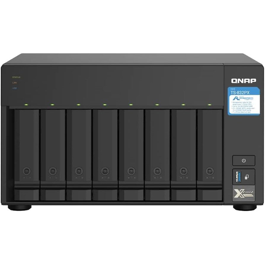 NAS QNAP 8 Bahias TS-832PX-4G-US NAS QNAP 8 Bahias TS-832PX-4G-US