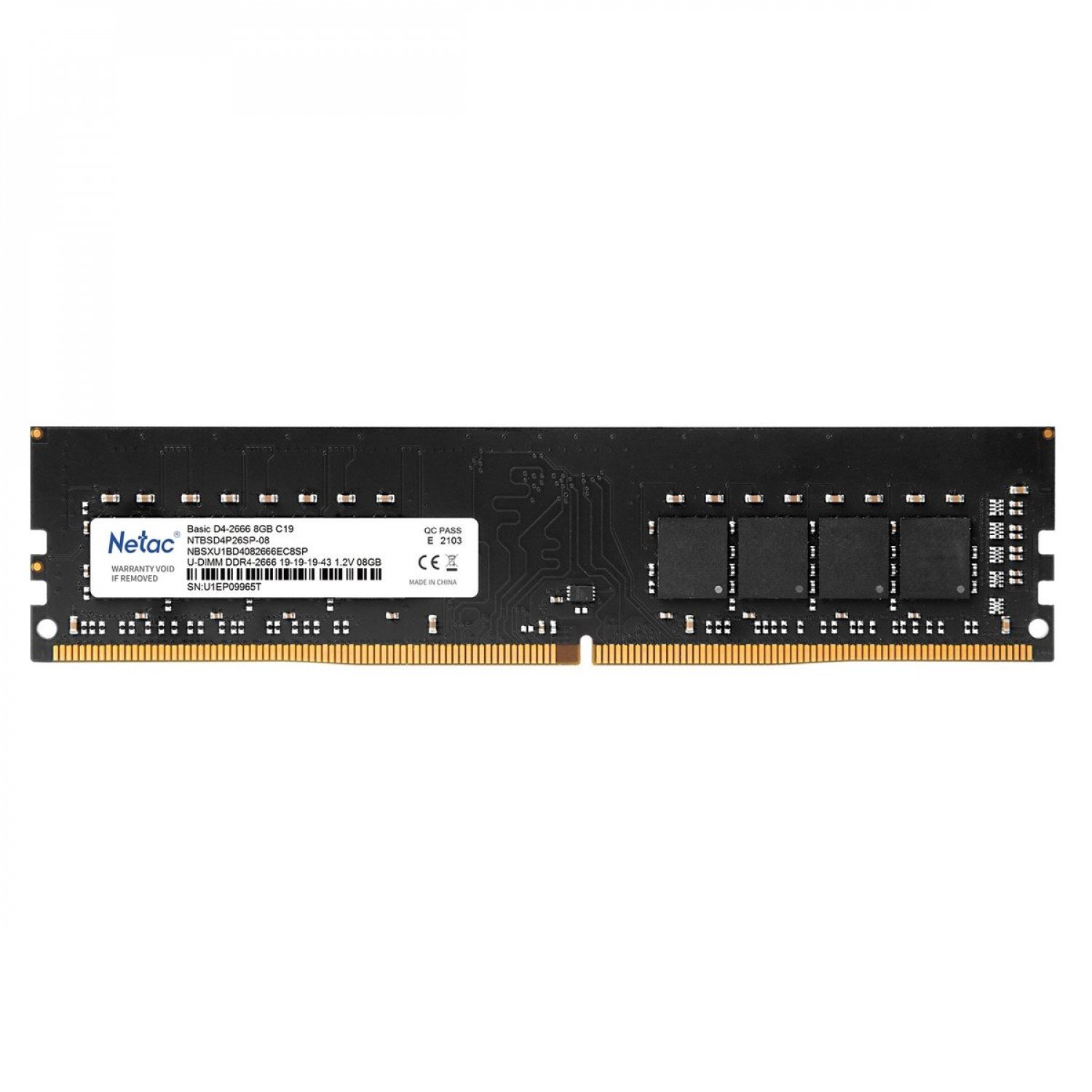 MEMORIA NETAC BASIC DDR4 DIMM 8GB 3200 C16