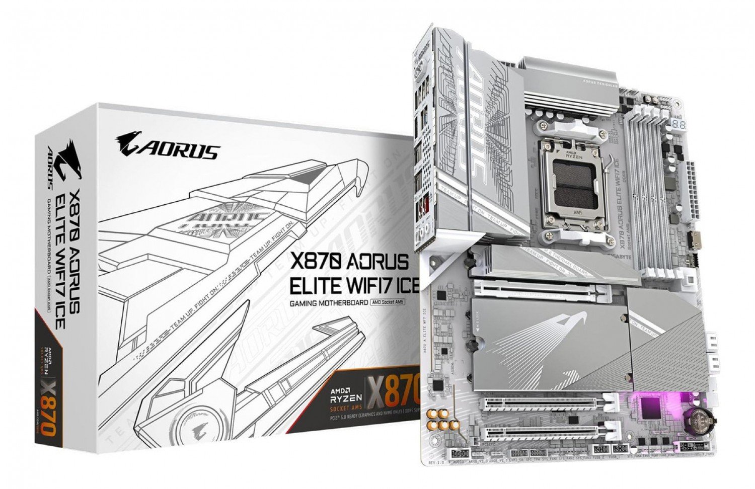 MOTHER GIGABYTE (AM5) X870 A ELITE WF7 ICE