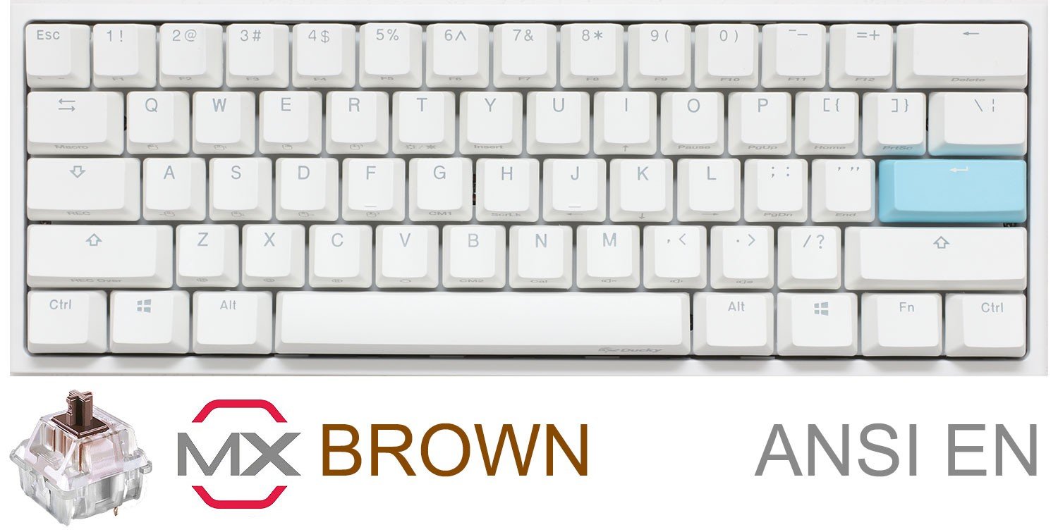 TECLADO GAMER DUCKY ONE 2 MINI PURE WHITE RGB CHERRY BROWN RGB DOUBLE-SHOT PBT MECANICO TECLADO GAMER DUCKY ONE 2 MINI PURE WHITE RGB CHERRY BROWN RGB DOUBLE-SHOT PBT MECANICO