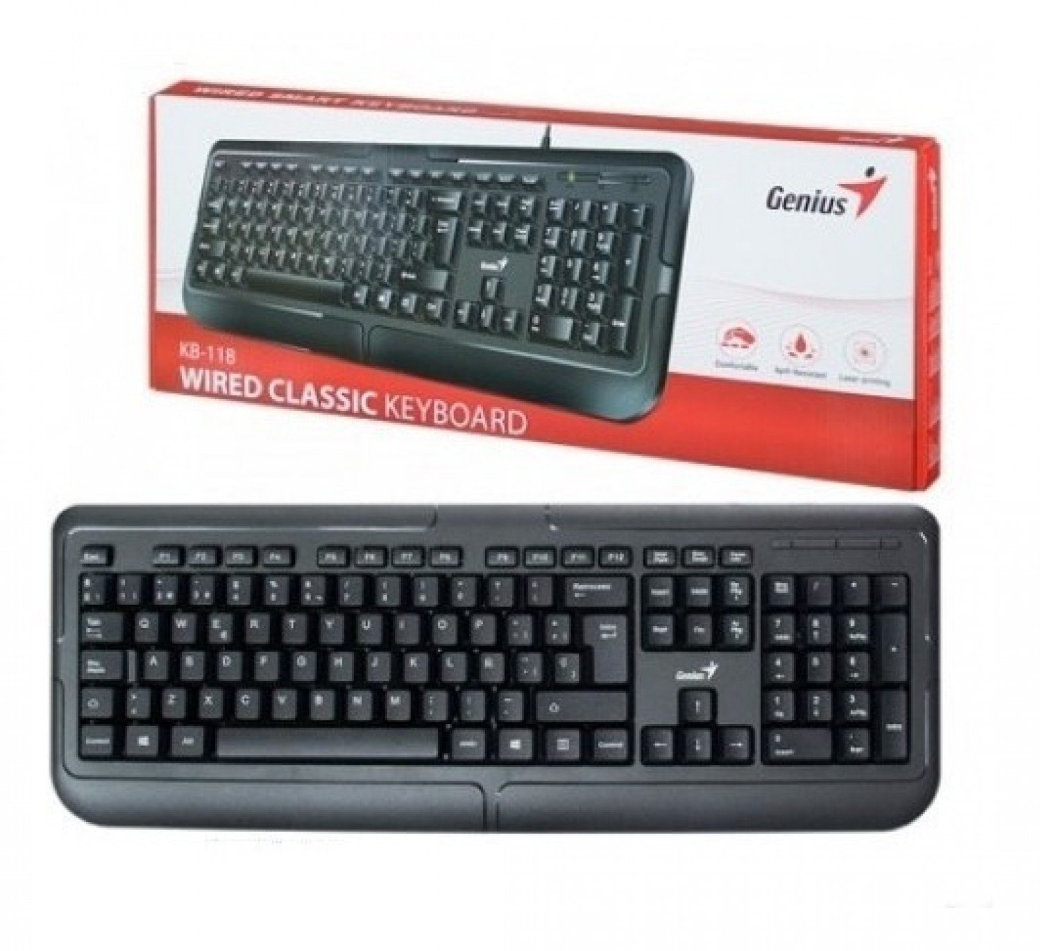 TECLADO USB GENIUS RS2 KB-118 II BLACK