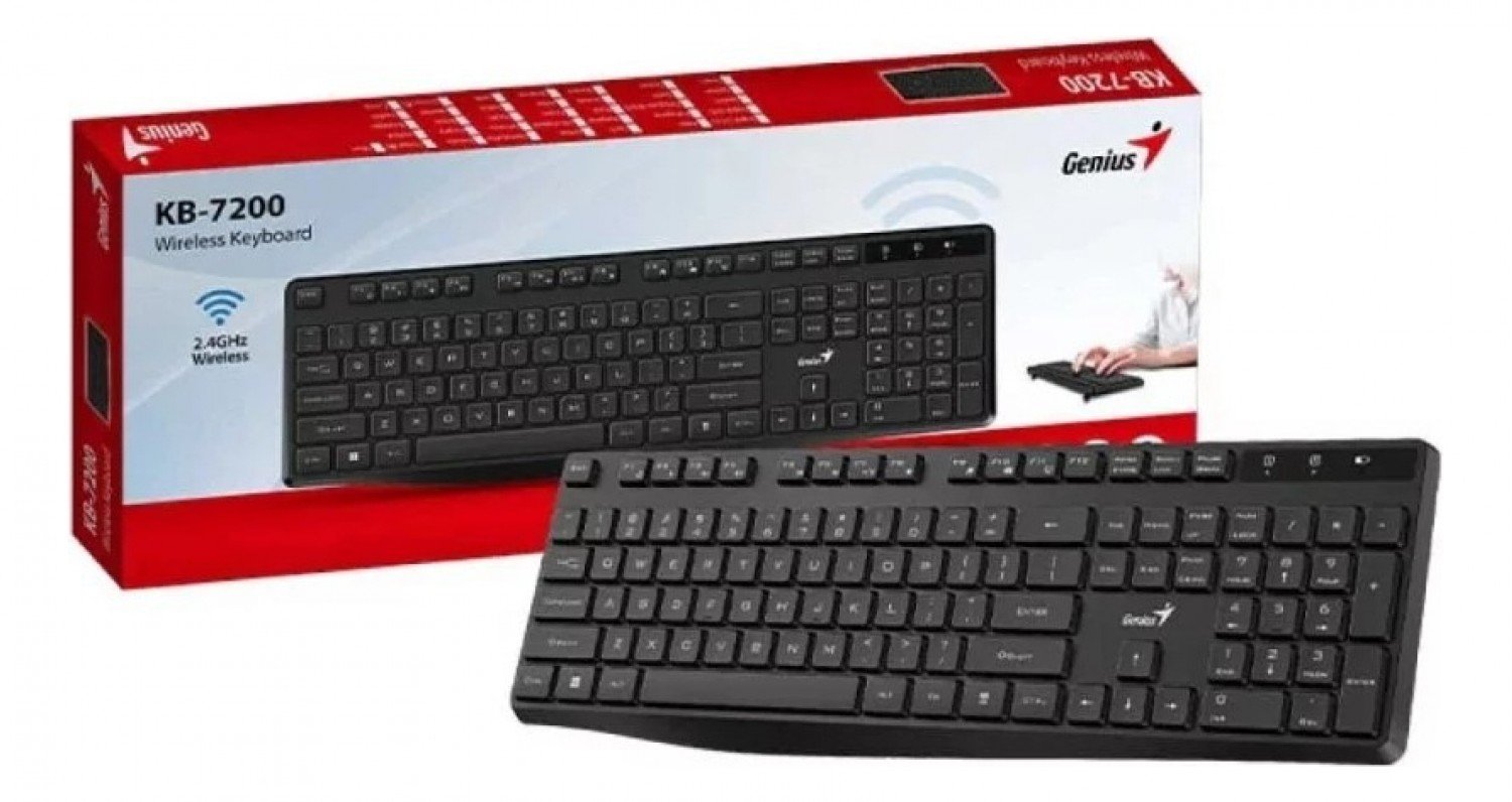 TECLADO WIRELESS GENIUS RS2 KB-7200 BLACK