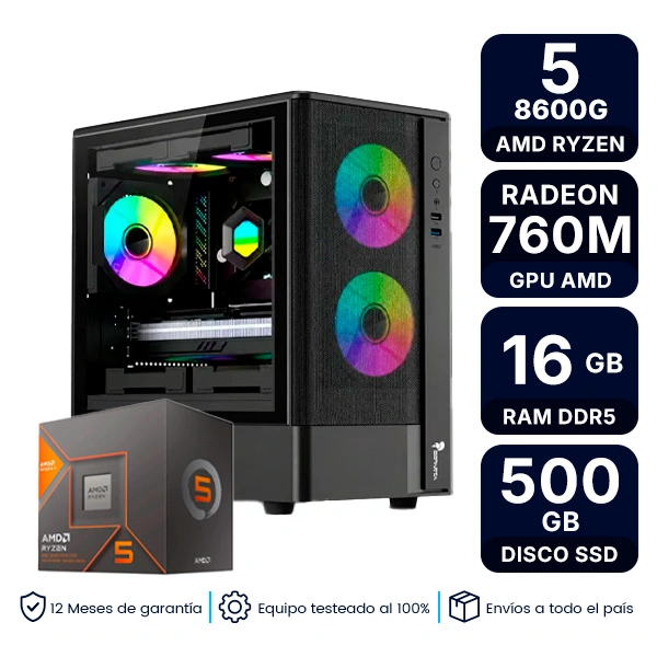 PC ARMADA CX AMD RYZEN 5 8600G 16GB RAM 512GB SSD SIN SO