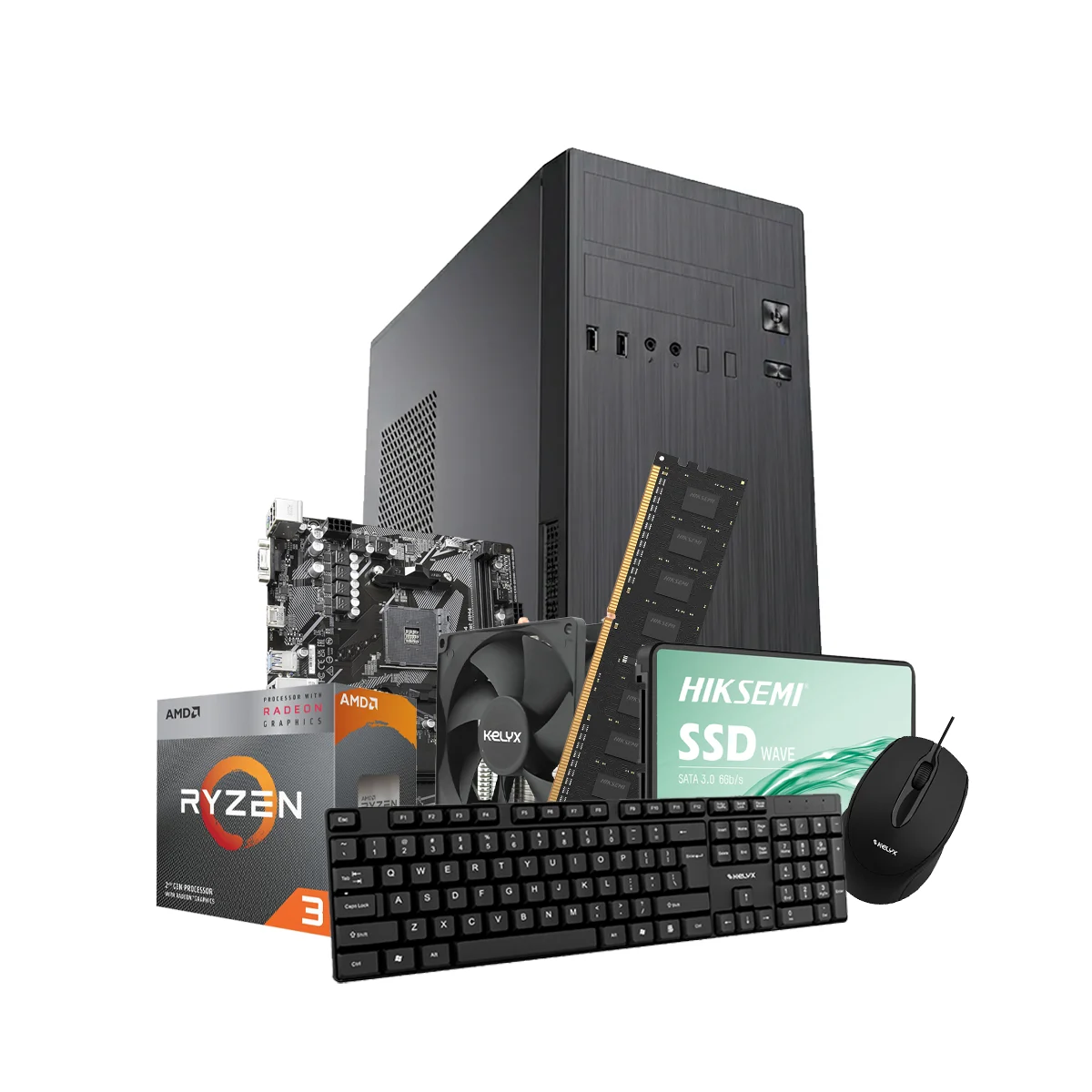 PC ARMADA KELYX AMD RYZEN 3 3200G 8GB RAM 480GB SSD SIN SO