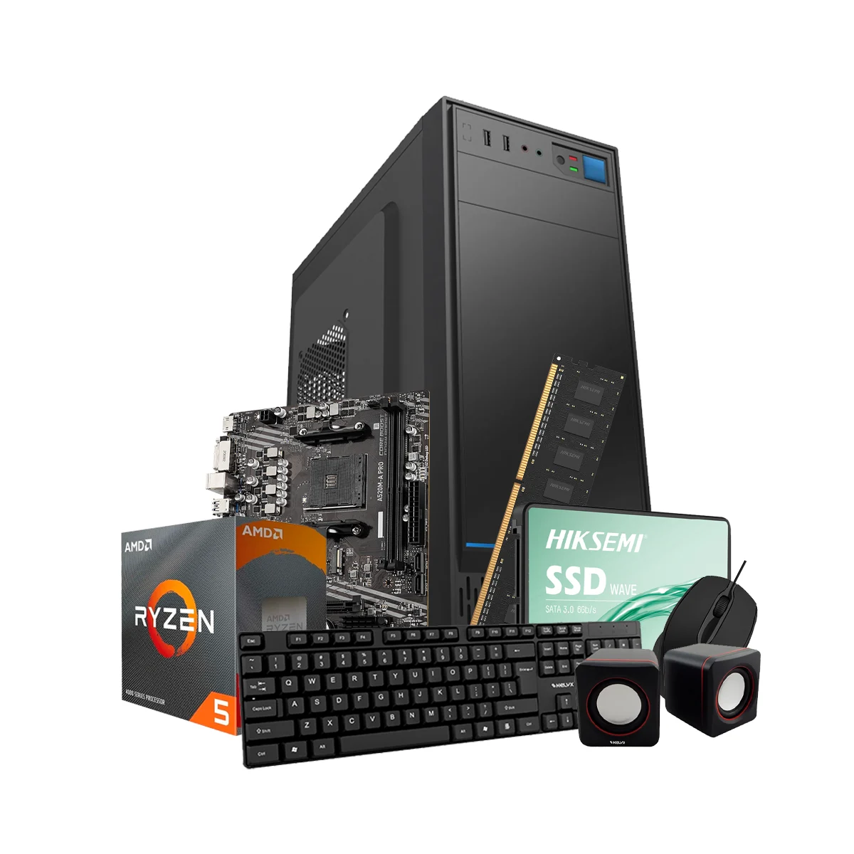 PC ARMADA KELYX AMD RYZEN 5 3400G 8GB RAM 480GB SSD SIN SO