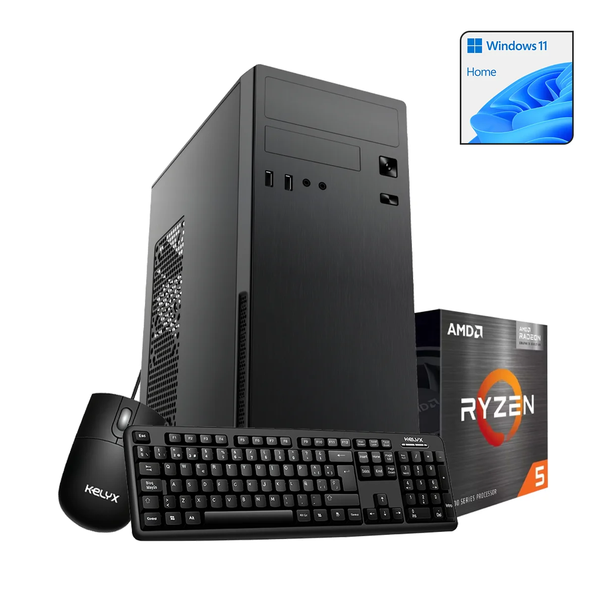 PC ARMADA KELYX AMD RYZEN 5 5600GT 8GB RAM 512GB M.2 CON WINDOWS 11 HOME