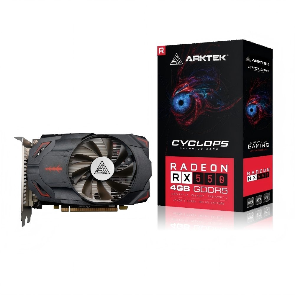 PLACA DE VIDEO ARKTEK AMD RADEON RX 550 4GB DDR5 128 BIT SINGLE FAN