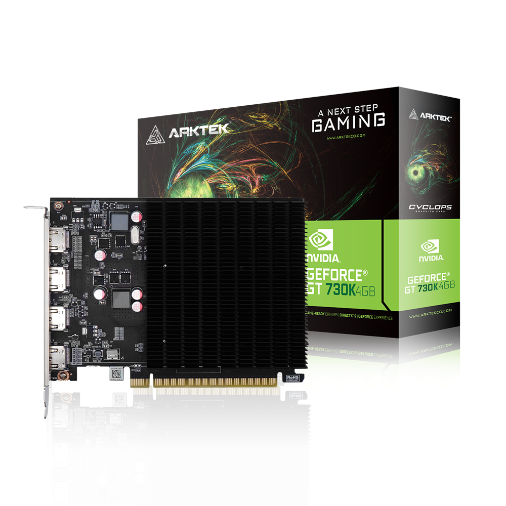 PLACA DE VIDEO ARKTEK NVIDIA GEFORCE GT 730K 4GB 4 X HDMI