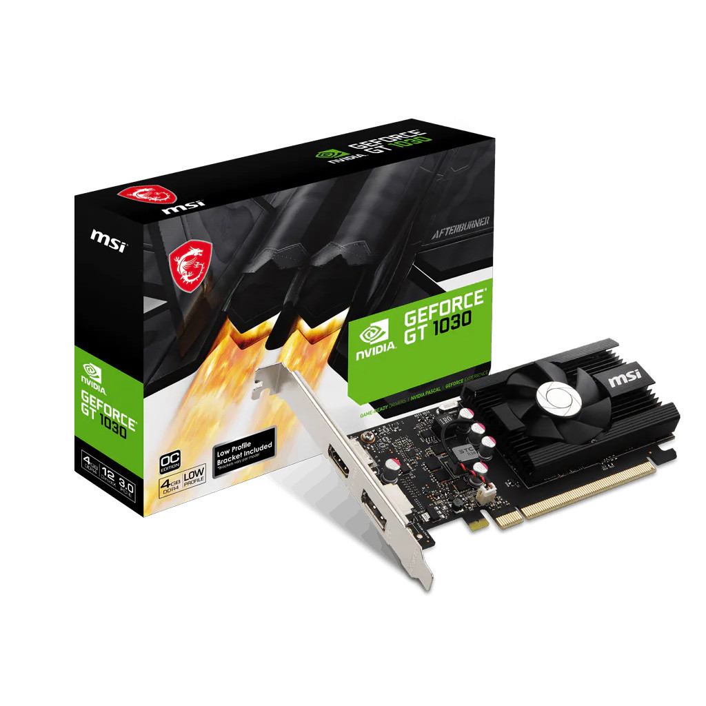 PLACA DE VIDEO MSI NVIDIA GEFORCE GT 1030 4G LP DDR4 OC