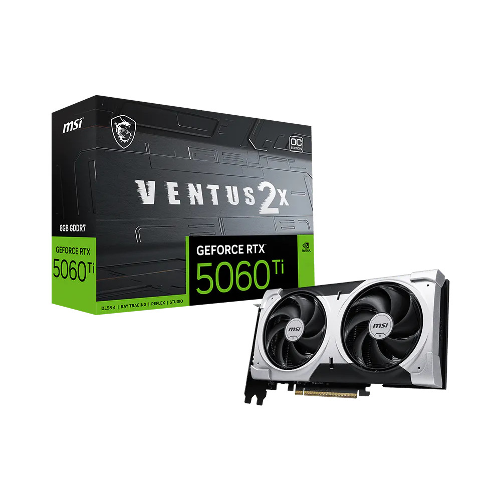 PLACA DE VIDEO MSI NVIDIA GEFORCE RTX 5060 TI 8GB VENTUS 2X OC PLUS