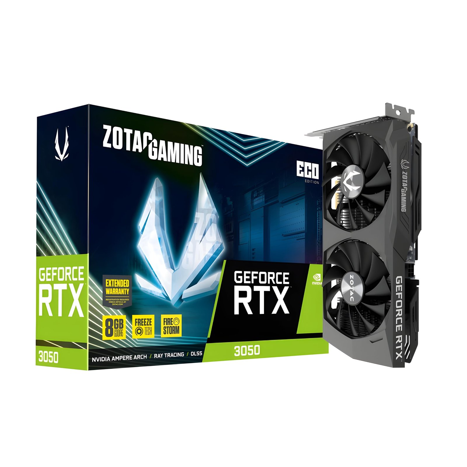 PLACA DE VIDEO ZOTAC RTX 3050 8GB ECO GDDR6 PLACA DE VIDEO ZOTAC RTX 3050 8GB ECO GDDR6