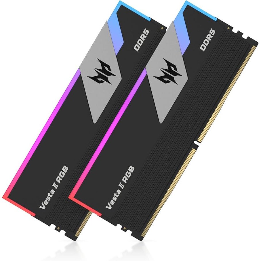 PREDATOR UDIMM VESTA II RGB BLACK 64GB KIT (32GB x2) DDR5 6000MHz CL32 PREDATOR UDIMM VESTA II RGB BLACK 64GB KIT (32GB x2) DDR5 6000MHz CL32