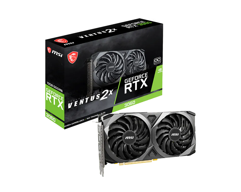 PLACA DE VIDEO MSI NVIDIA GEFORCE RTX 3060 12GB VENTUS 2X OC