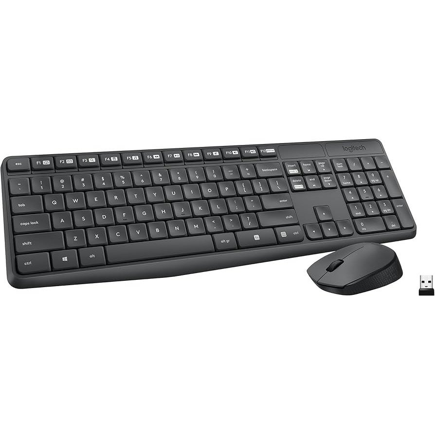 Teclado+Mouse Logitech Wir MK235 Grey 920-007901 Teclado+Mouse Logitech Wir MK235 Grey 920-007901