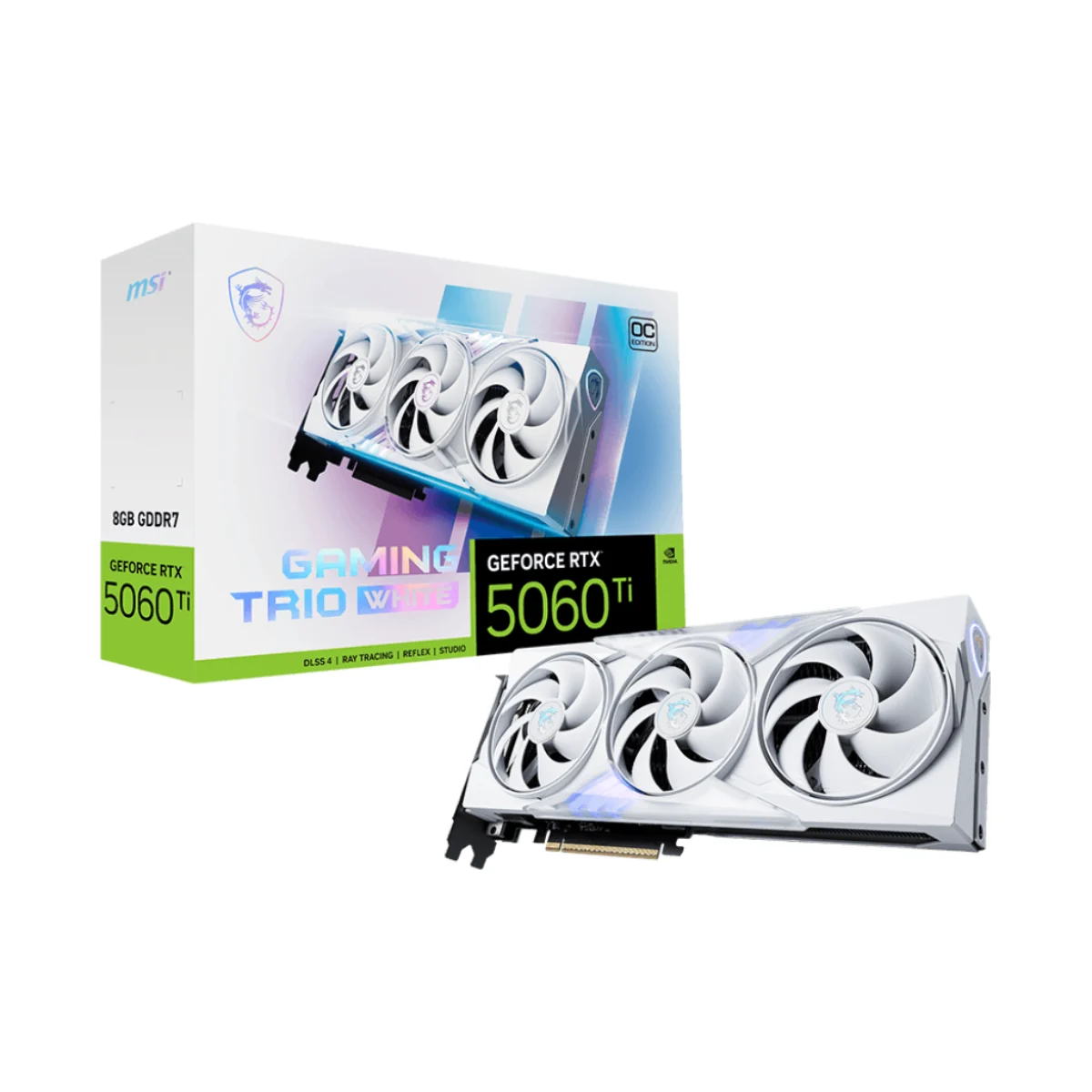 PLACA DE VIDEO MSI NVIDIA GEFORCE RTX 5060 TI 8GB GAMING TRIO OC WHITE